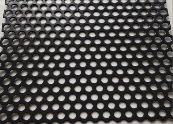 정사각형 구멍과 함께 검은 전기 구멍 Mesh 시트