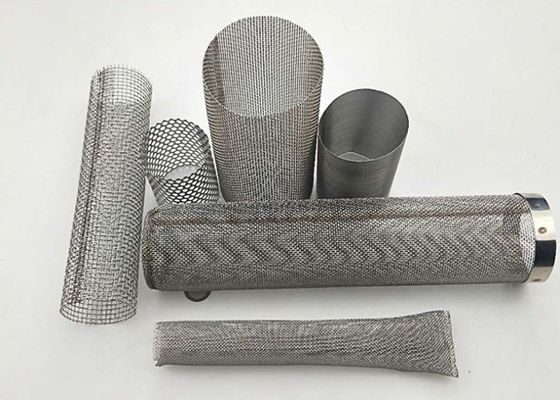 ISO14001 식품 등급 스테인레스 스틸 철망 그물 원통형 필터 메쉬 0.5-200microns