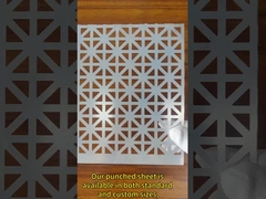 표준 크기 또는 사용자 지정 옵션 0.1-12mm 두께의 304 퍼포레이트 된 메시 시트