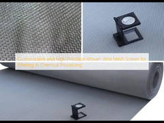 화학 처리에서 필터링을 위해 사용자 정의 가능하고 고 정밀 짜인 와이어 메시 스크린